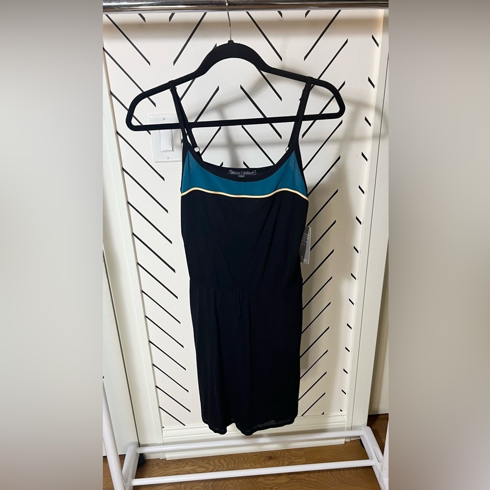 Threads 4 Thought Black and Blue Spaghetti Strap Mini Sundress Size S/M